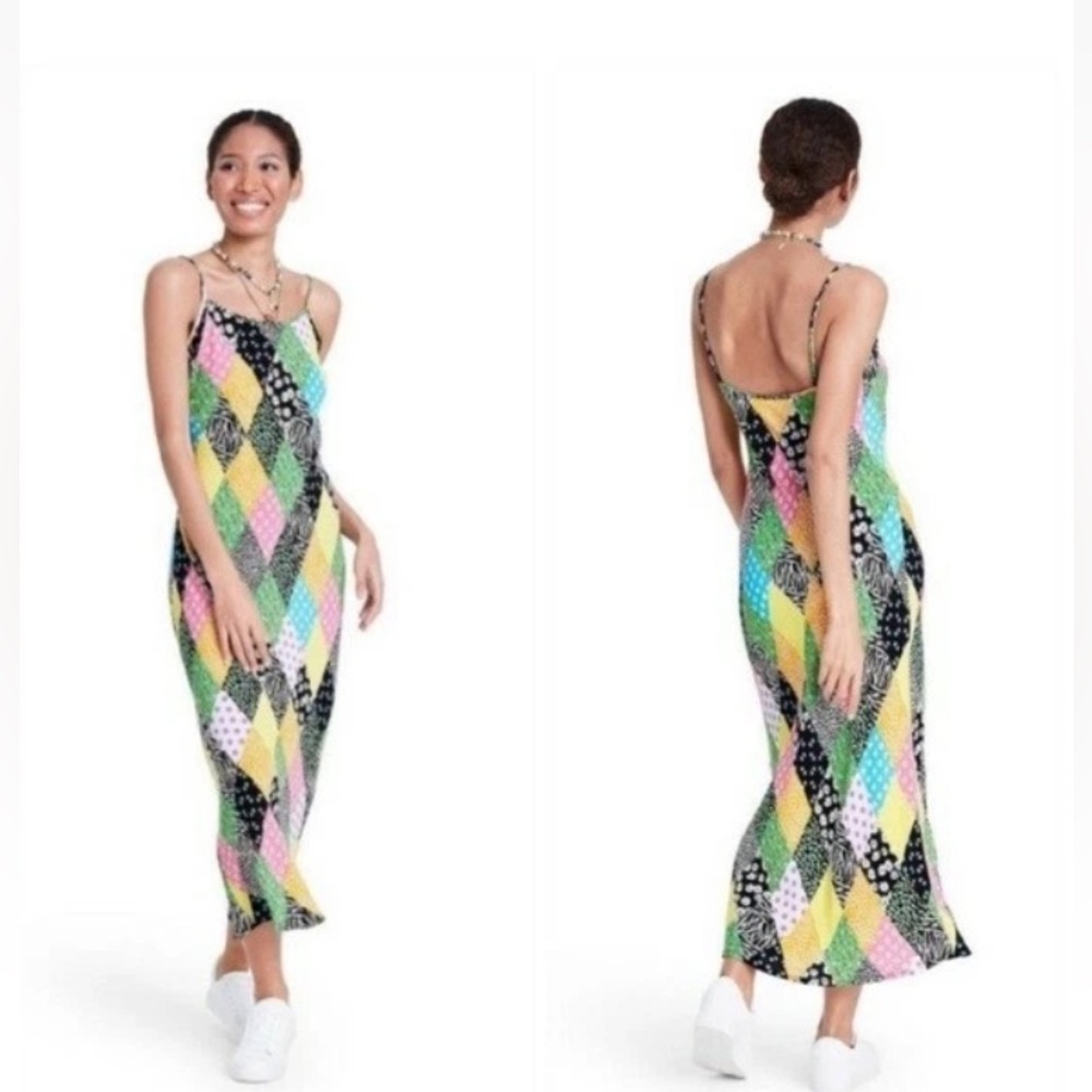 Rixo Patchwork Slip Dress